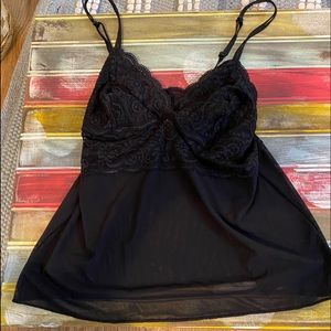 Vintage Vassarette Black Cami 38/M